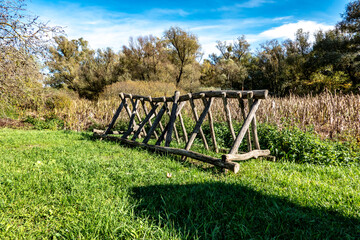 A grass clippings rack for drying hay