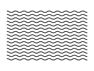 Wavy horizontal lines. Vector flat trendy style illustration on white background..eps