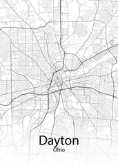 Dayton Ohio minimalist map