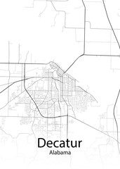 Decatur Alabama minimalist map