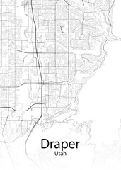 Draper Utah minimalist map