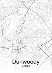 Dunwoody Georgia minimalist map