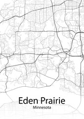 Fototapeta na wymiar Eden Prairie Minnesota minimalist map