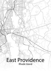 East Providence Rhode Island minimalist map