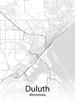 Duluth Minnesota minimalist map
