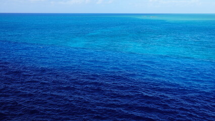 Beautiful turquoise, cerulean blue and azure water of the Bahamas , North Bimini, Bahamas....