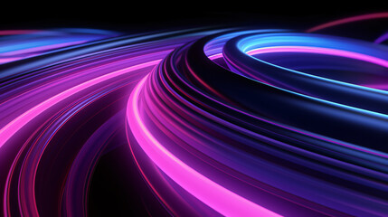 Neon 3D render pipe swirl lines, graphic resource, background, wallpaper, illustration
