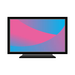 シンプルなイラスト_スクリーンセーバー中の薄型テレビ,モニタ,液晶