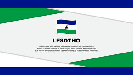 Lesotho Flag Abstract Background Design Template. Lesotho Independence Day Banner Cartoon Vector Illustration. Lesotho Vector