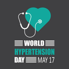 World Hypertension day is observed every year on May 17th. Social Media creative Design..eps