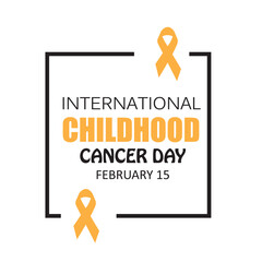  International Childhood Cancer Day Illustration vector flat design..eps