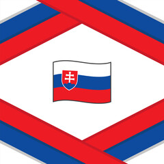 Slovakia Flag Abstract Background Design Template. Slovakia Independence Day Banner Social Media Post. Slovakia Illustration