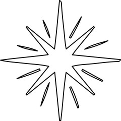 sparking star isolated