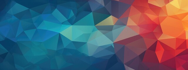 Obraz premium Triangular Symphony: A Vibrant Kaleidoscope of Color and Geometry