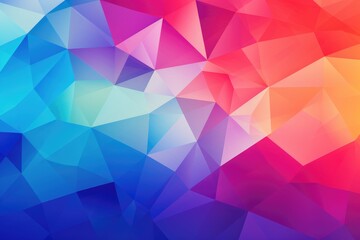 Fototapeta premium Triangular Symphony: A Vibrant Kaleidoscope of Color and Geometry