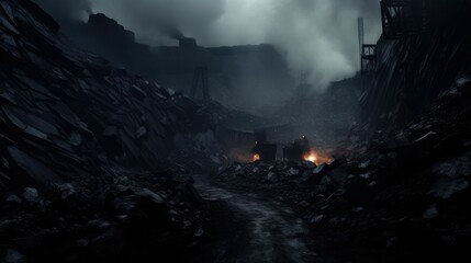 Coal Mine in Operation Landscape Photography