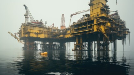 Fototapeta na wymiar Offshore Oil Mines Photography