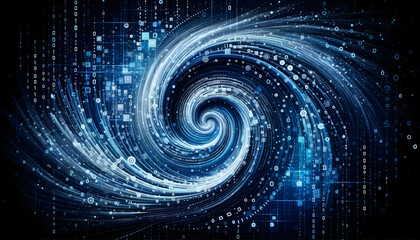 Abstract swirl background, concept of big data and cyberspace.