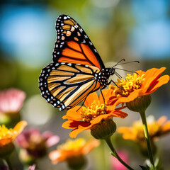 monarch butterfly sitting on a flower.