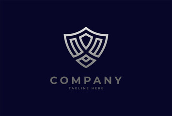 Initial X Shield Logo. Letter X and Shield combination. Flat Vector Logo Design Template. vector illustration