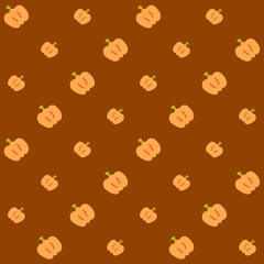 Hand Drawn Pumpkin Vector Seamless Pattern
