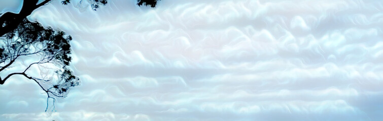 background illustration of white clouds in a blue sky with beautiful sunlight