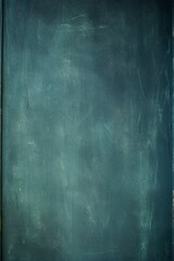 The close up detail and texture of a blank chalkboard  horizontal wallpaper and background. Image of green board for writing and drawing with chalks. Generative AI.