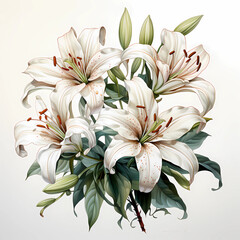 Lily flower illustration