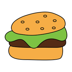 Filled Line Burger