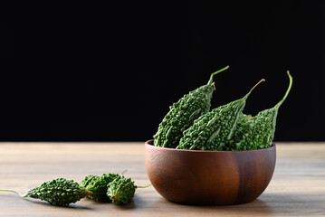 Bitter gourd or bitter melon, Asian food ingredients and herbal medicine