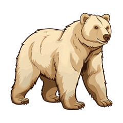 Wild bear cartoon vector illustration
