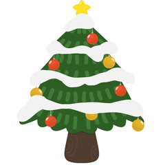 눈내린 크리스마스트리 