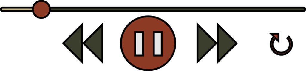 Retro Music Play Interface