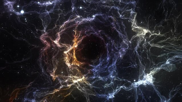 Heavenly Nebula Tunnel Background