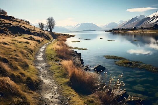 Beautiful landscape image of Lake Tekapo, South Island, New Zealand
