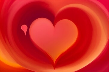 an abstract representation of love using colors and shapes. Warm colors like red and pink are often associated with love.Created with generative AI
