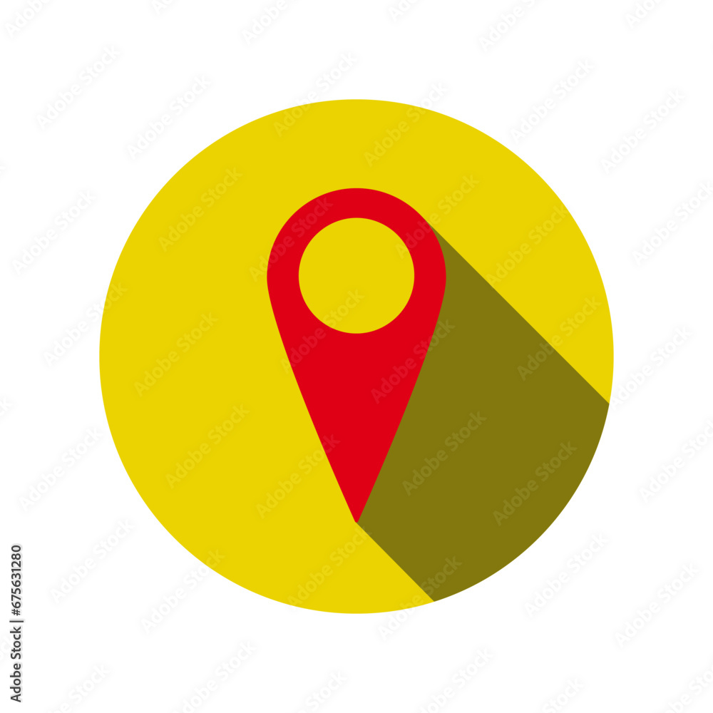 Poster map pointer. marker location icon in flat style. vector illustration