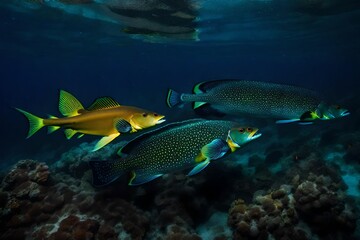 Fototapeta na wymiar fish in the sea Generated Ai