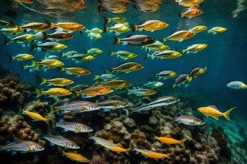 Obraz na płótnie Canvas fish in aquarium Generated Ai