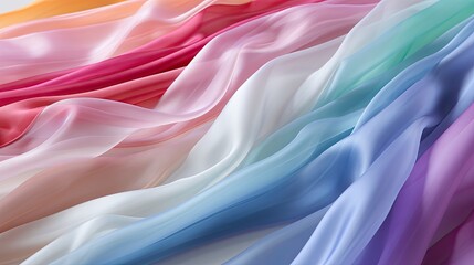 AI-generated illustration of rainbow pastel fabric. MidJourney.