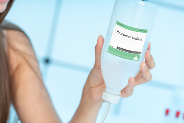 Fototapeta premium Protamine sulfate Intravenous Solution