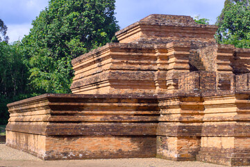 Part of muaro jambi temple building in province of jambi, Indonesia