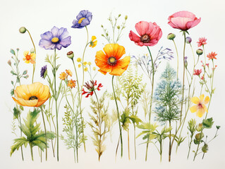 flowers watercolor.