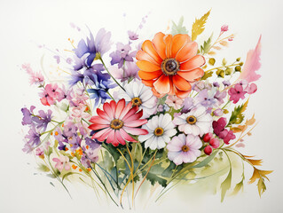 flowers watercolor.