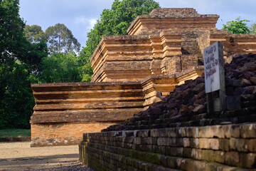 Part of muaro jambi temple building in province of jambi, Indonesia