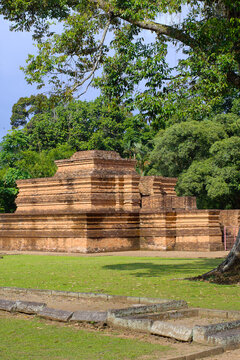 Part of muaro jambi temple building in province of jambi, Indonesia