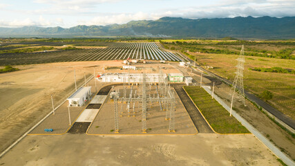 Electrical Power Substation in large scale PV Plant