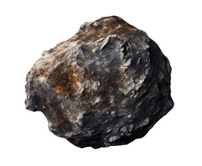 Big asteroid isolated on transparent background - obrazy, fototapety, plakaty