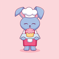 Obraz na płótnie Canvas Cute Bunny Character Design Illustration