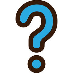 Naklejka premium question mark icon blue icon